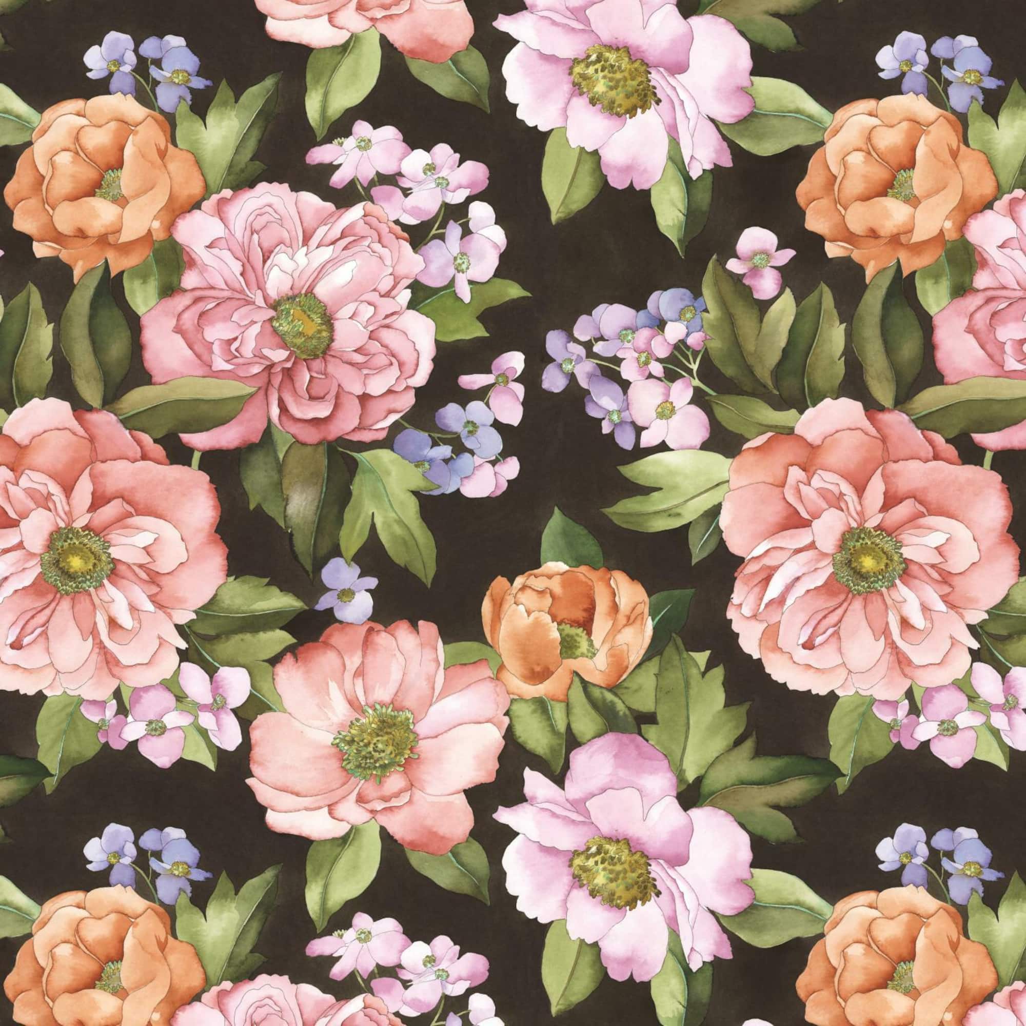 RoomMates Watercolor Floral Bouquet Peel & Stick Wallpaper